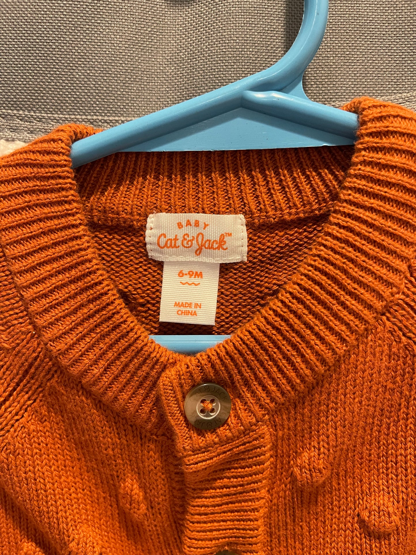 Brand NEW NWT Cat & Jack Bubble Sweater 6-9 month rust Cardigan