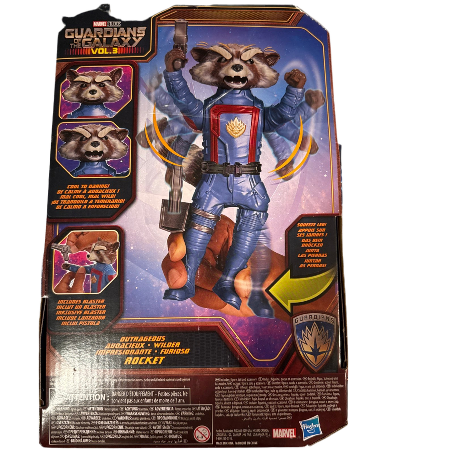 Marvel Studios Guardians of The Galaxy Vol. 3 Outrageous Rocket 8" Figure