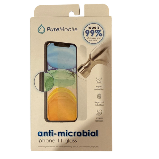 NEW PureMobile Anti-microbial invisible shield Glass iPhone 11 Scratch Resistant