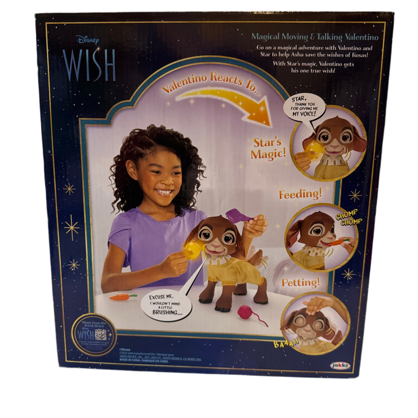 Disney Wish Magical Talking Valentino Interactive Doll Motion Light-Up Star Tail