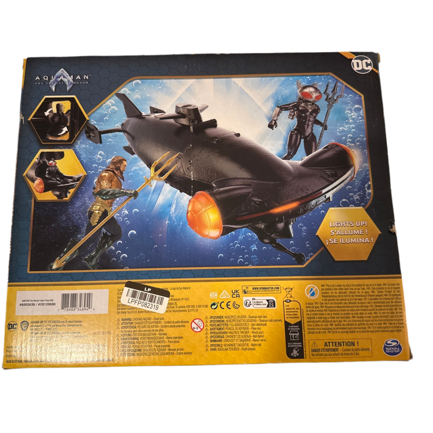 DC Comics Aquaman vs Black Manta Action Figure Battle Set with Submarine - New