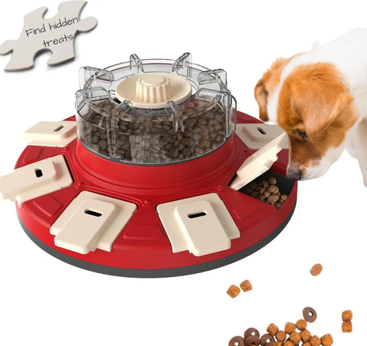 Dog Slow Feeder IQ Rotating Granary Puzzle Toy
